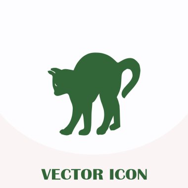 kedi silüeti. Vektör çizim.