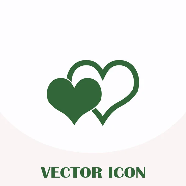 Herzvektorsymbol, Liebessymbol. Valentinstag-Zeichen — Stockvektor