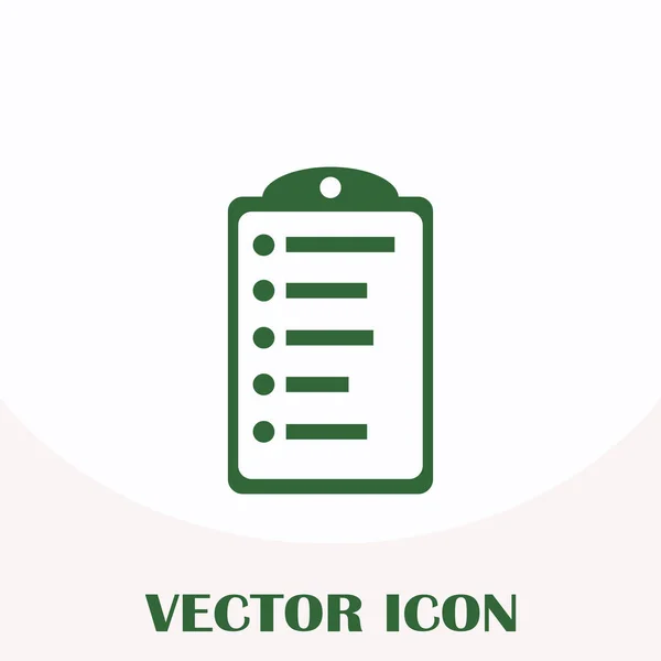 Comprobación de calidad icono. portapapeles icono web — Vector de stock