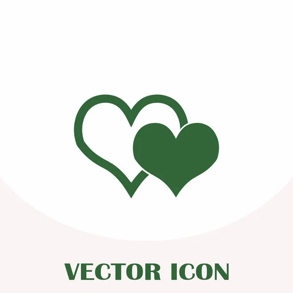 Heart vector icon, Love symbol. Valentine's Day sign — Stock Vector