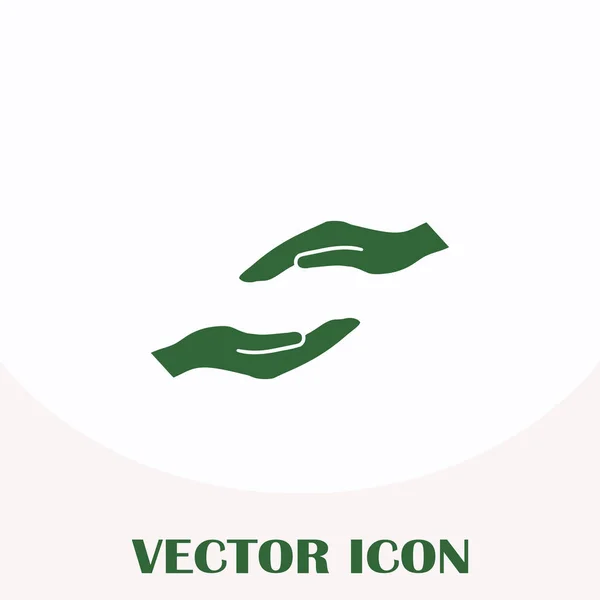 Hände-Symbol-Vektor, flaches Design bestes Vektor-Symbol — Stockvektor