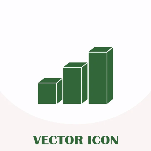 Icono gráfico en estilo plano de moda. Símbolo de barra de gráficos para el diseño de su sitio web, logotipo, aplicación, interfaz de usuario. Ilustración vectorial, EPS10 . — Vector de stock