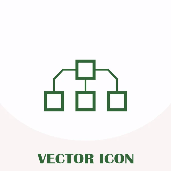 Gráfico de fluxo Icon Vector . — Vetor de Stock