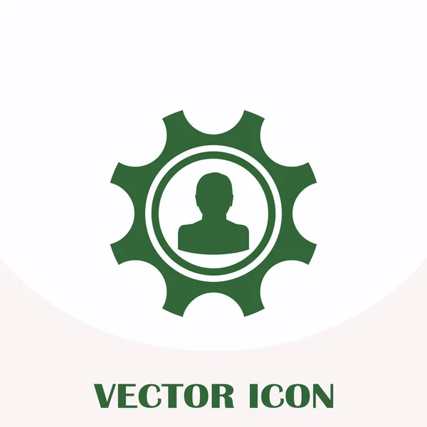 Icono de engranaje con arte vector de fondo vintage — Vector de stock