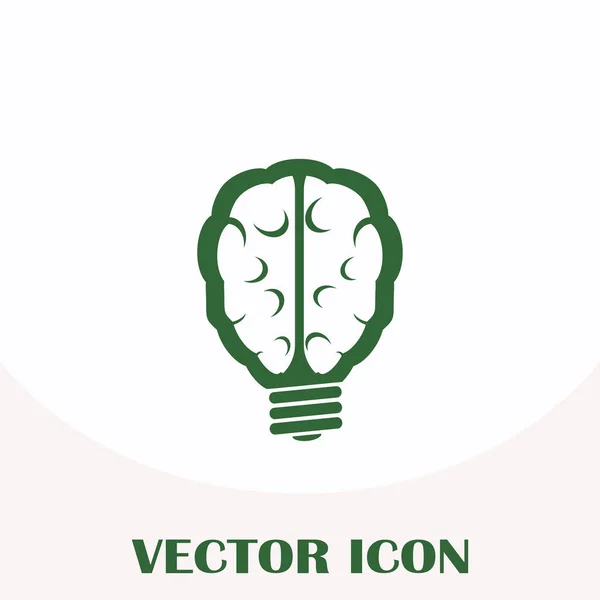 Icono de idea cerebral plano . — Vector de stock