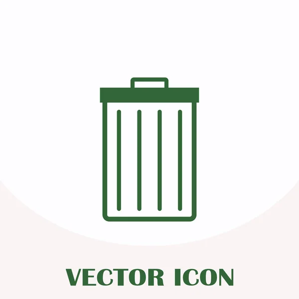 Mülleimer-Symbol isoliert. Vektorillustration. flachen Style.Papierkorb. Abfall bin.garbage bin.garbage basket.trash basket. — Stockvektor