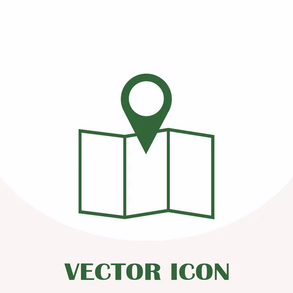 Mapa icono plano puntero. Vector Eps 10 — Vector de stock