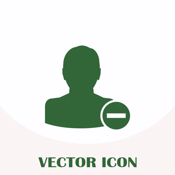 Gebruikersaccountpictogram verwijderen — Stockvector