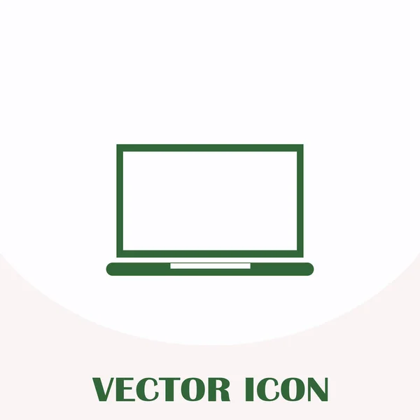 Ícone de laptop em estilo moderno plana. Símbolo do computador para o design do seu site, logotipo, aplicativo, UI. Ilustração vetorial, EPS10 . — Vetor de Stock