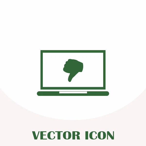 Thumb down. Icon don't like. Vector illustration. — Stock Vector