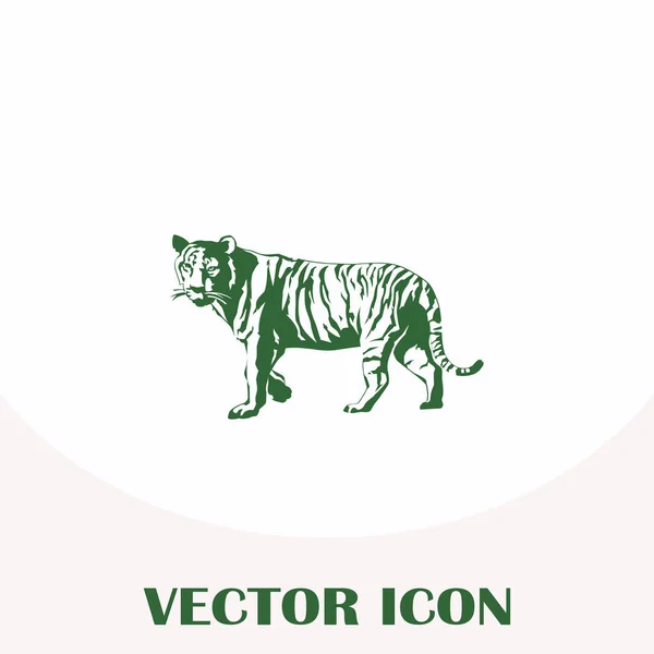 Tiger silhouette, Vector icon — Stock Vector