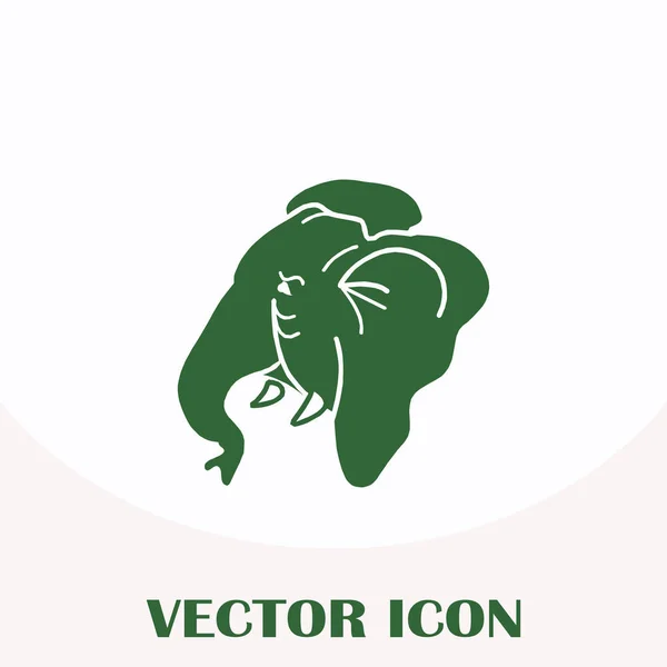 Ícone web do vetor de elefante — Vetor de Stock