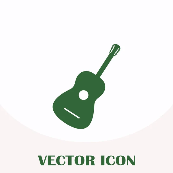 Ícone vetor de guitarra, Sinal de instrumento musical acústico — Vetor de Stock