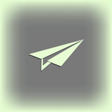 Uçak simge vektör, katı illüstrasyon. Web vektör stili.