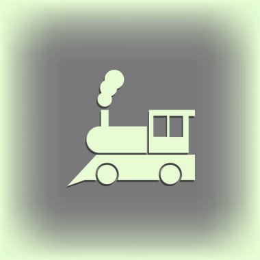 Vintage buhar tren, eski retro demiryolu