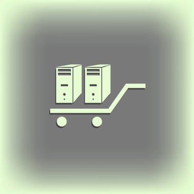 Bilgisayar kutsal kişilerin resmi. Web vektör stili.