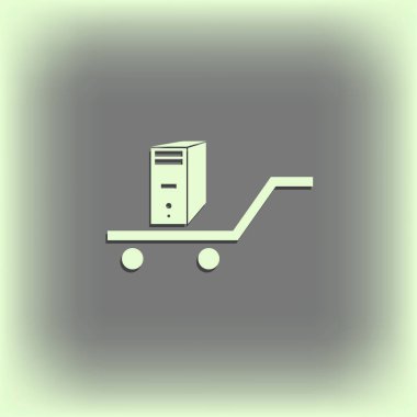 Bilgisayar kutsal kişilerin resmi. Web vektör stili.