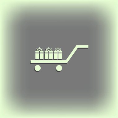 Şu, Giftbox izole düz Web telefon simgesi