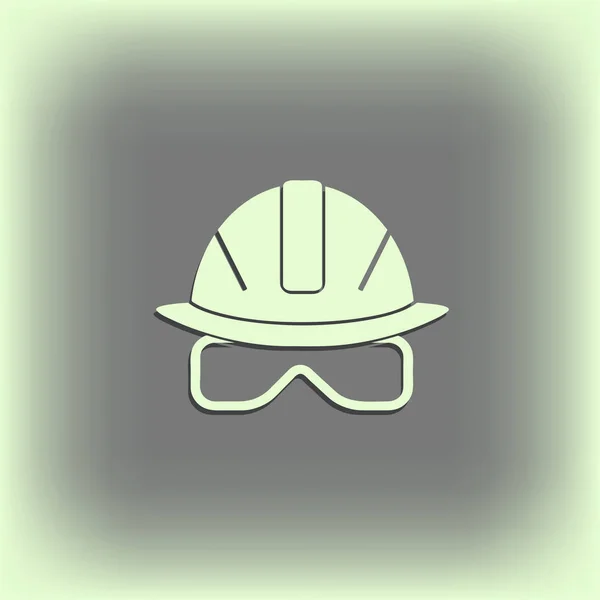 Vector illustration of a web icons safety helmet, hard hat — Stock Vector
