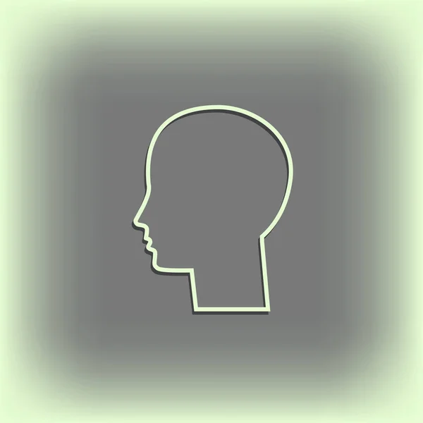 Значок вектора головы — стоковый вектор
