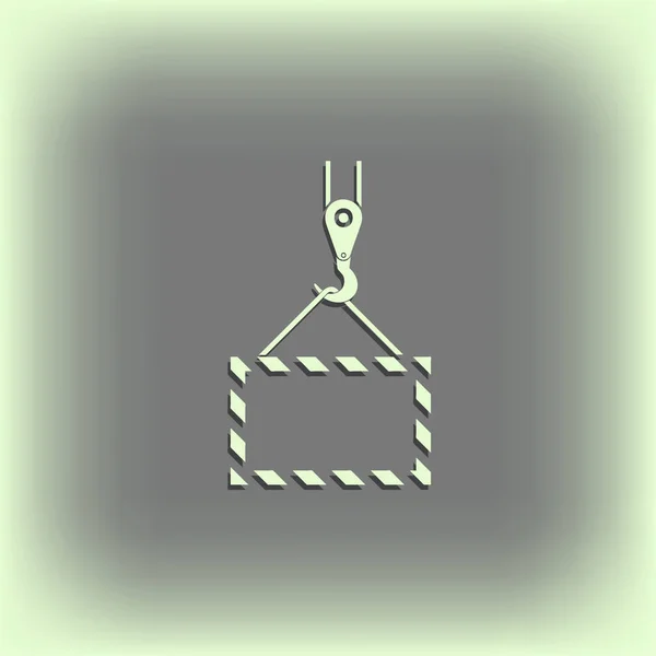 Pictograph of crane hook. Web vector style. — Stock Vector