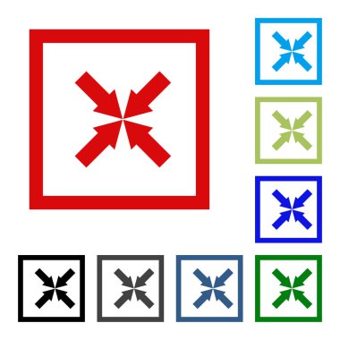 Web satırı simgesi. Dört ok. Vektör düz tasarım simgesi.