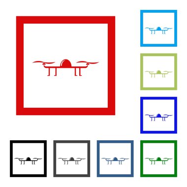 Drone vektör simgesi. Vektör düz tasarım simgesi.