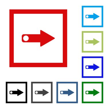 Ok vektör düğme simgesi se. rengi beyaz arka plan üzerinde.