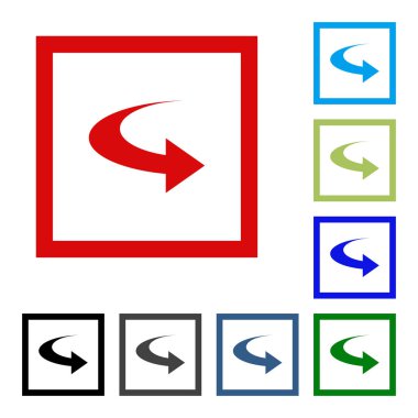 Ok vektör düğme simgesi se. rengi beyaz arka plan üzerinde.