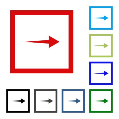 Ok vektör düğme simgesi se. rengi beyaz arka plan üzerinde.