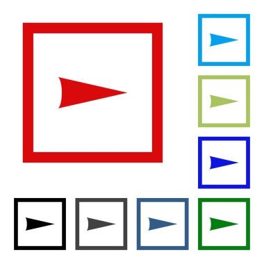 Ok vektör düğme simgesi se. rengi beyaz arka plan üzerinde.