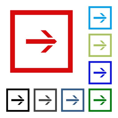 Ok vektör düğme simgesi se. rengi beyaz arka plan üzerinde.