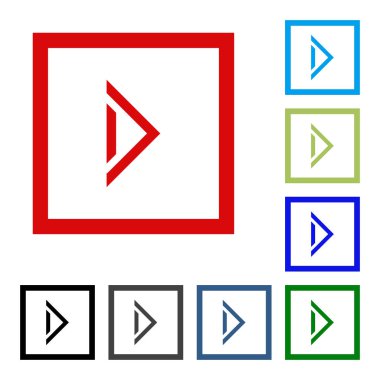 Ok vektör düğme simgesi se. rengi beyaz arka plan üzerinde.