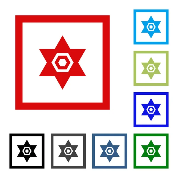 Star of David. Icon. Vector flat design icon. — Stock Vector