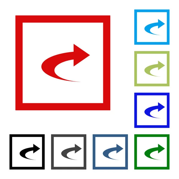 Ícone do botão do vetor de seta se. cor sobre fundo branco . —  Vetores de Stock