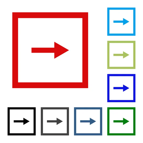 Значок векторной кнопки со стрелкой. цвет на белом фоне . — стоковый вектор