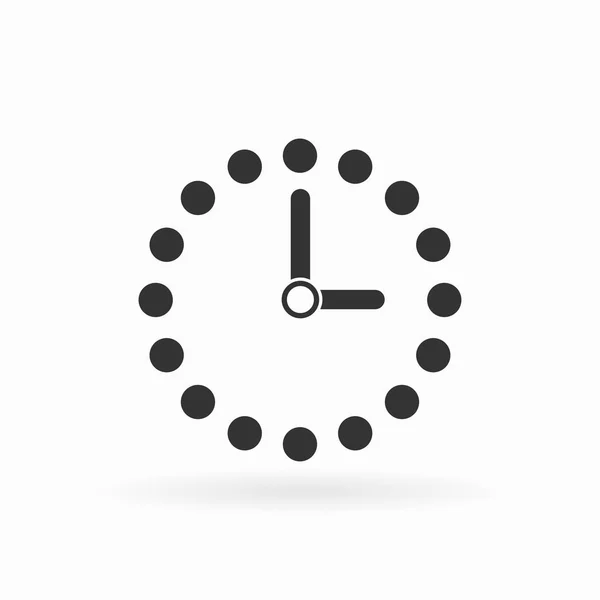 Icono del reloj Ilustración vectorial, EPS10 . — Archivo Imágenes Vectoriales