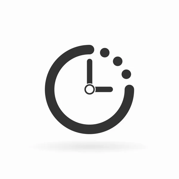 Icono del reloj Ilustración vectorial, EPS10 . — Archivo Imágenes Vectoriales