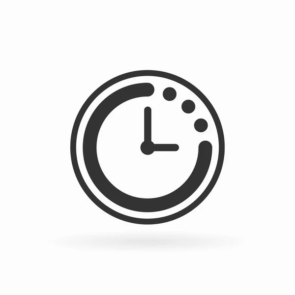 Icono del reloj Ilustración vectorial, EPS10 . — Archivo Imágenes Vectoriales