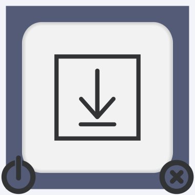 İndirsimgesi. Yükle düğmesi. Yük sembolü. Vektör