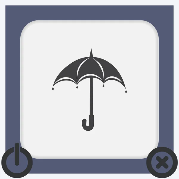 傘のアイコン。ウェブサイト用ベクトルフラットアイコン. — ストックベクタ