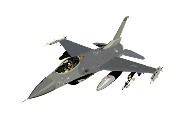白い背景にジェット戦闘機のイラスト — ストック写真