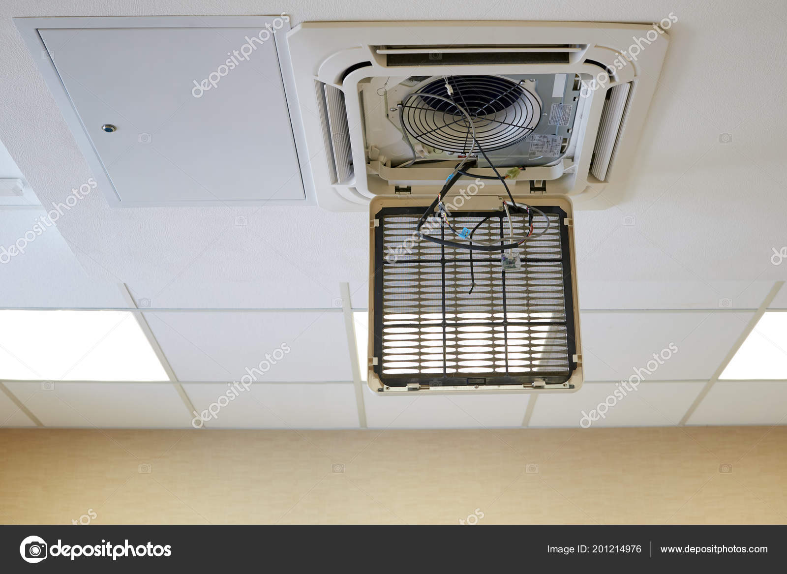 Industrial Air Conditioner Hanging Ceiling Tank Room Repair