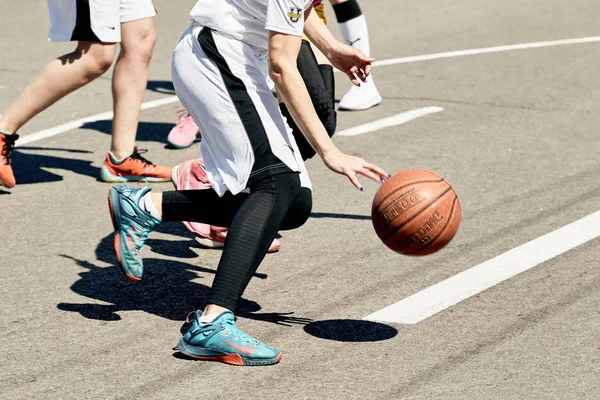 Rostov Don Russia May 2018 Competitions Street Women Basketball Non — Stock Photo, Image