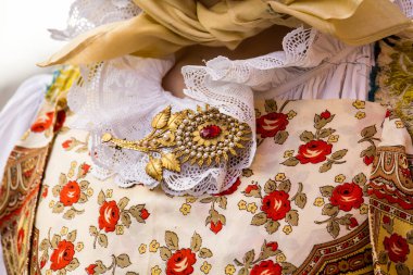 CAGLIARI, İtalya - 1 Mayıs 2019: 363 Sant 'Efisio Dini Geçidi - Sardunya