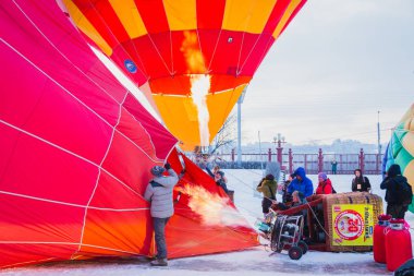 Sıcak Hava Balon Festivali kütle-başlangıç