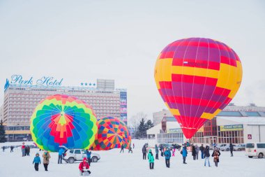 Sıcak Hava Balon Festivali kütle-başlangıç