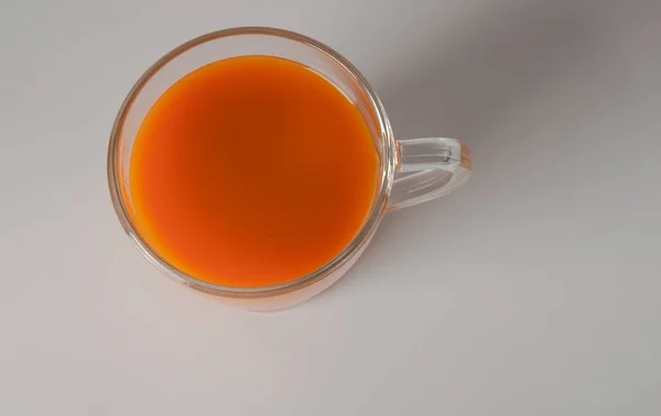 一杯胡萝卜汁 — 图库照片