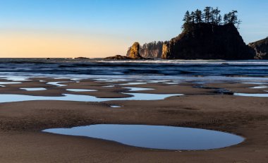 Second Beach La Push, Washington bulunur ve mevcut 3 plajları. Sahile 1 mil iz Quileute Hint rezervasyon başlar.