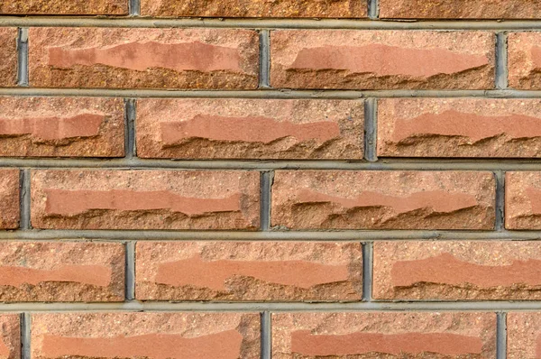 Ściany Czerwonej Cegły Ogrodzenia Betonowe Tło Zakole Szczelnie Góry — Zdjęcie stockowe